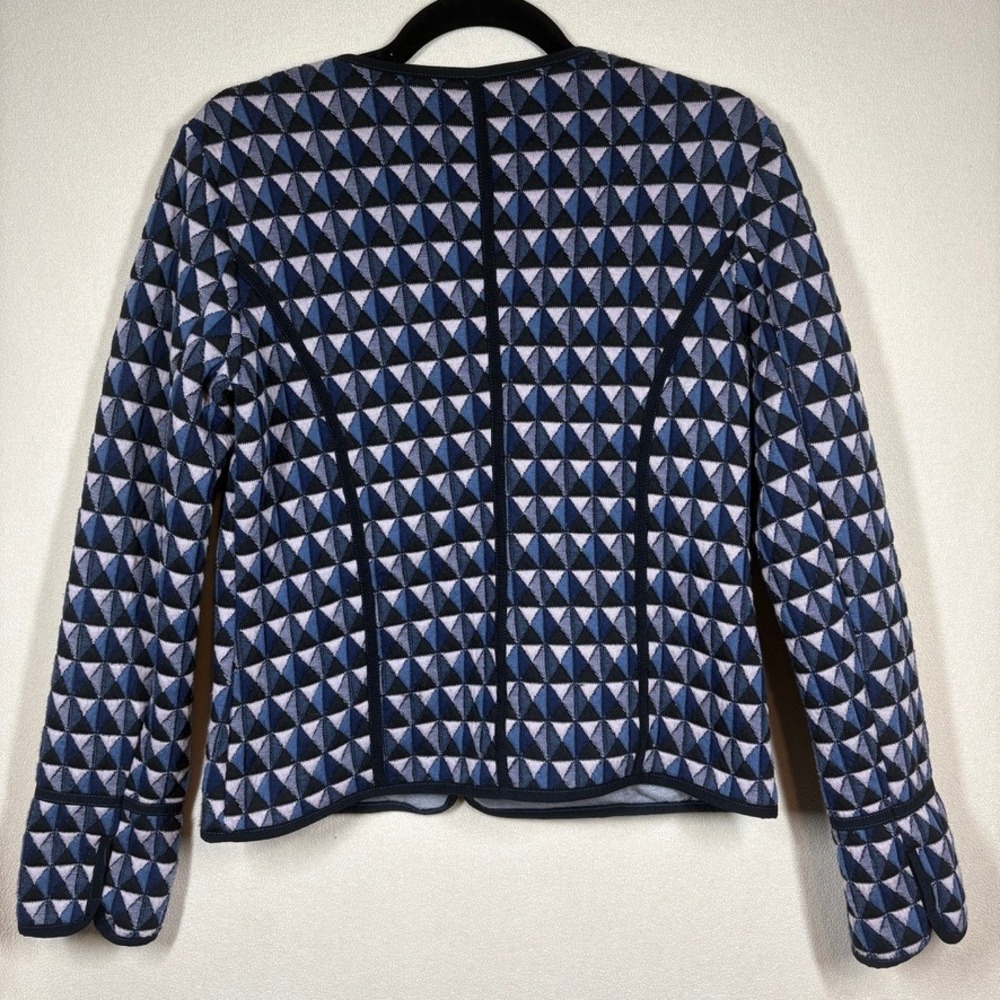 Hei Hei Anthropologie Quilted Vala Knit Blazer Jacket S Blue Prep Grandma Chic - Picture 2 of 8